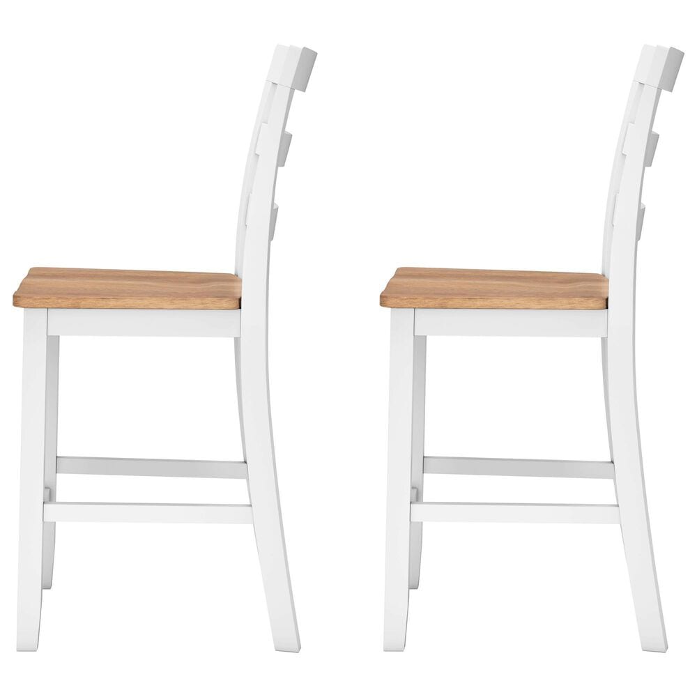 Ashley Gesthaven Counter Stool Set of 2 in Natural/White, , large