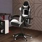 CorLiving Ravagers Gaming Chair in Black/White, , large