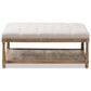 Baxton Studio Carlotta Rectangle Ottoman in Beige, , large