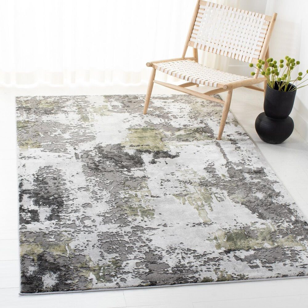 Safavieh Craft CFT820Y 5&#39;3&quot; x 7&#39;6&quot; Grey and Green Area Rug, , large