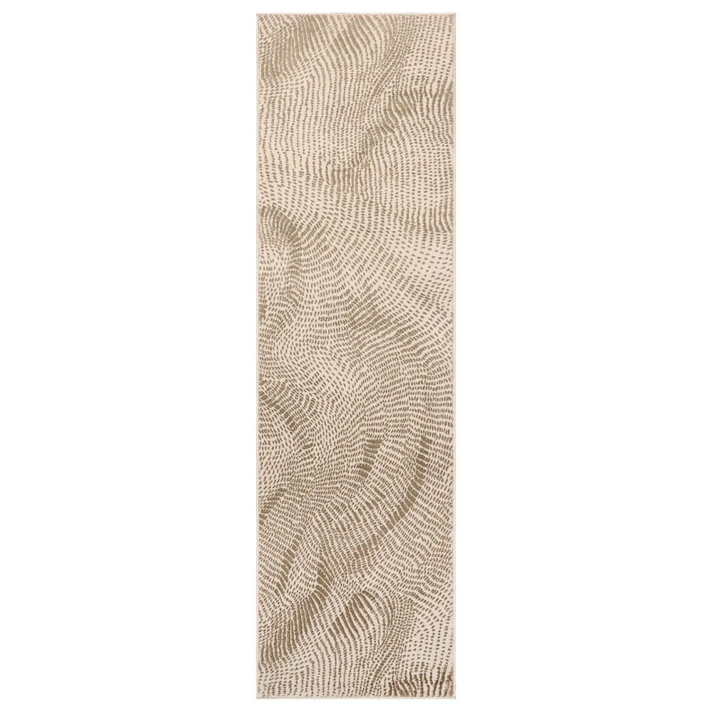 Nourison Central Park West CEP01 Beige and Brown 2" x 6" Runner, , large