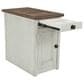 Ashley Bolanburg Chairside Table with USB in Weathered Oak and Antique White, , large