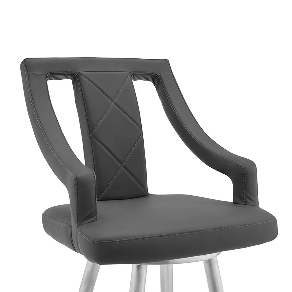 Blue River Maxen 26&quot; Swivel Counter Stool in Gray, , large