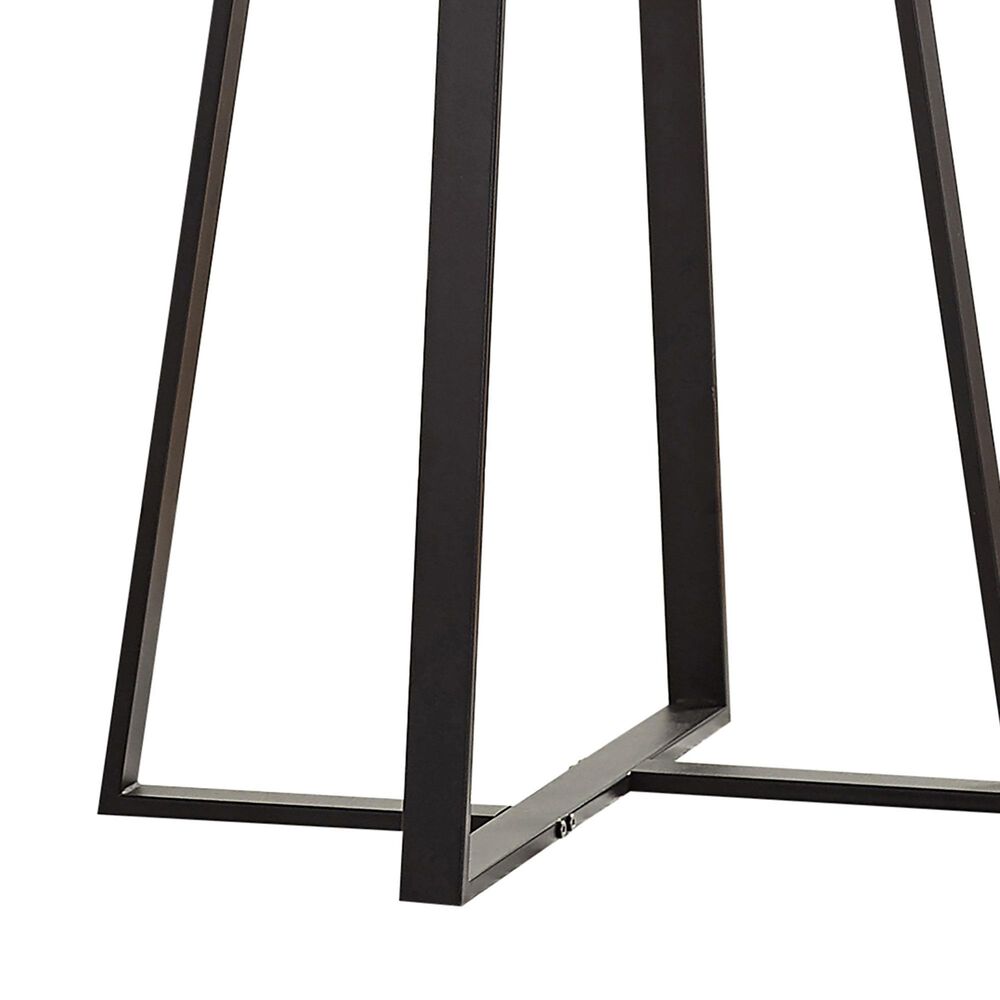 Pacific Landing Hugo Round End Table in Matte Black and White, , large