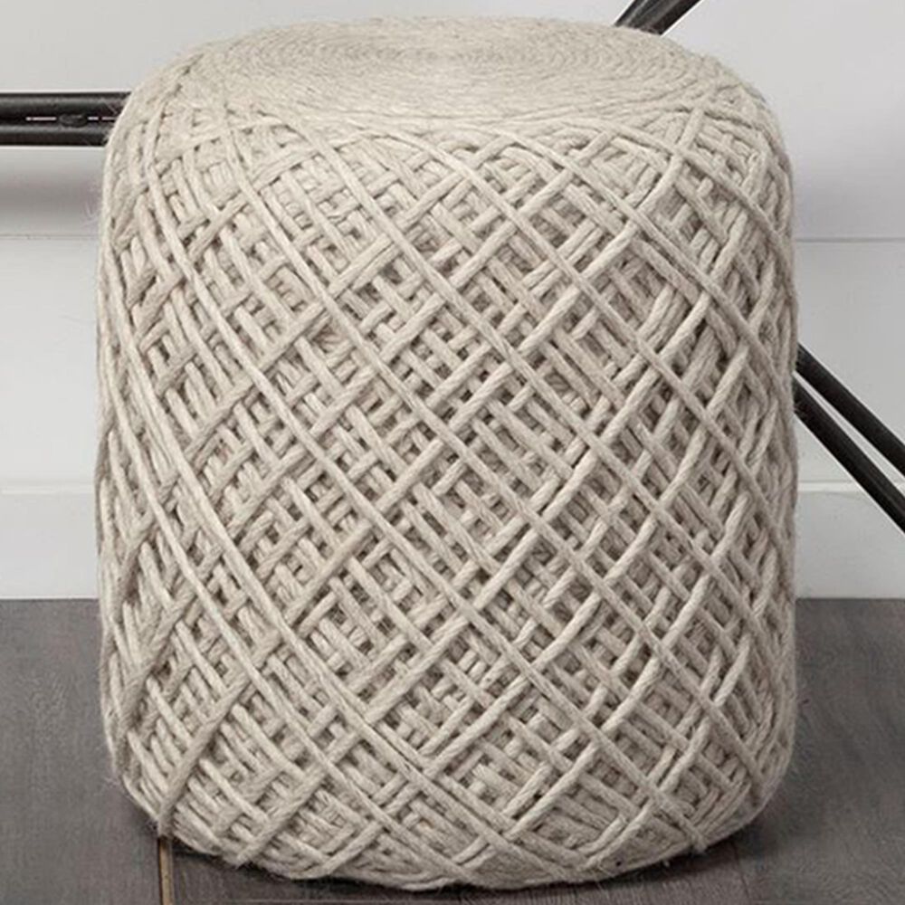 Mercana Allium Pouf in Oatmeal, , large