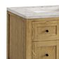 James Martin Vanities Breckenridge 30" Single Bathroom Vanity in Light Natural Oak with 3 cm Victorian Silver Quartz Top and Rectangular Sink, , large
