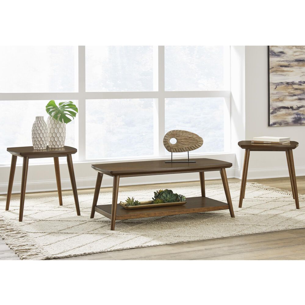 Ashley Lyncott 3-Piece Occasional Table Set in Brown, , large