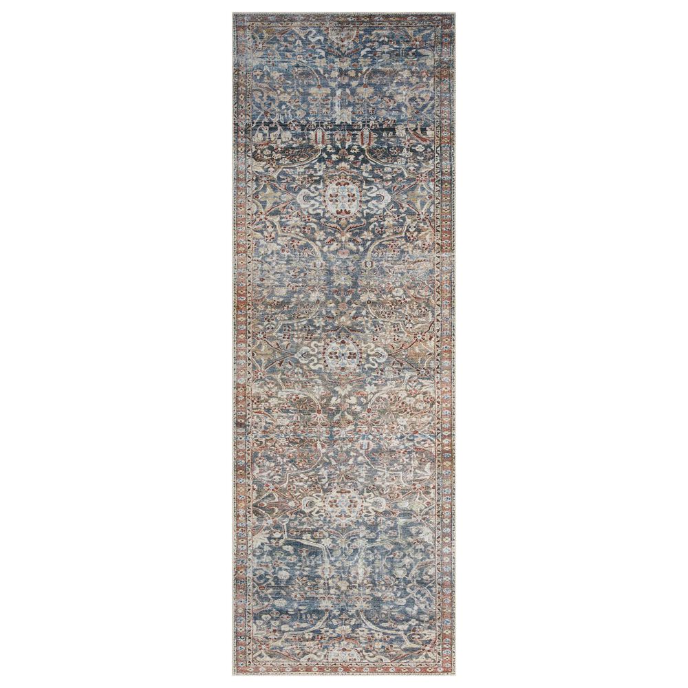 Chris Loves Julia x Loloi Jules 2&#39; x 5&#39; Denim and Spice Area Rug, , large