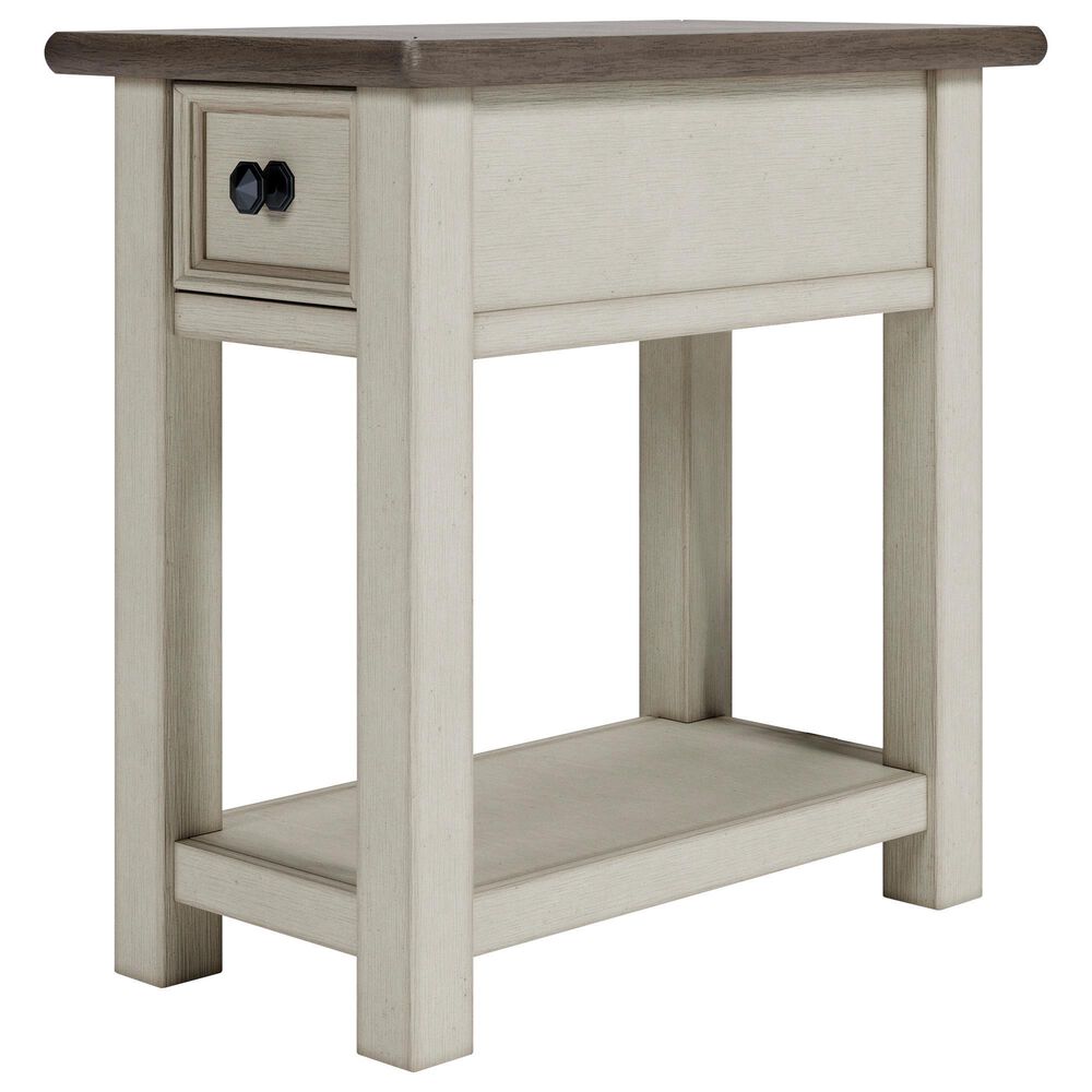 Ashley Bolanburg Chairside End Table in Weathered Gray and Antique White, , large