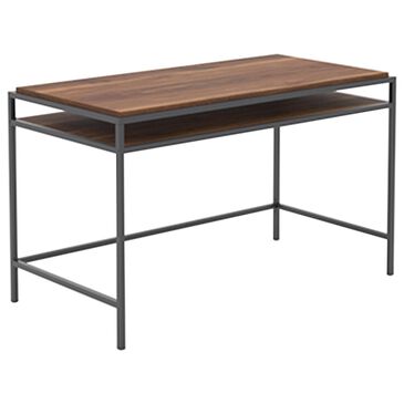 Sauder Nova Loft Writing Desk in Grand Walnut and Black, , large