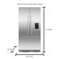 Fisher & Paykel 16.8 Cu. Ft. Built-In French Door Refrigerator with Ice and Water - Panels Sold Separately, , large
