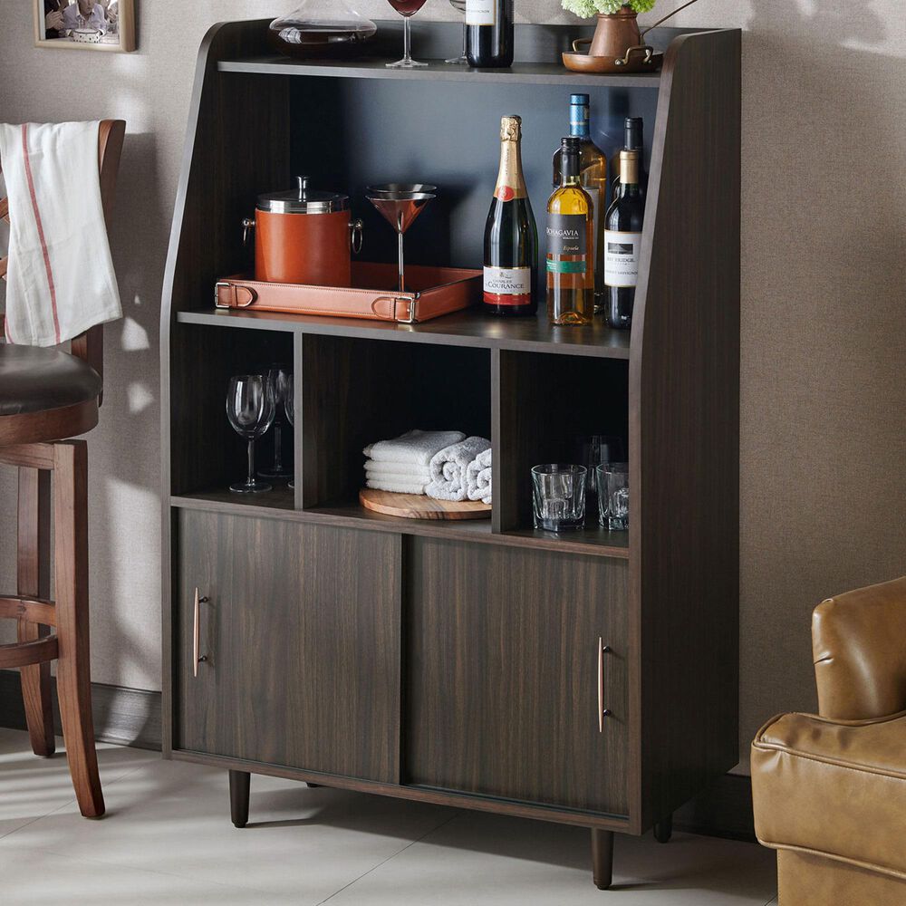 Furniture of America Gonzalez Bar Cabinet in Wenge, , large