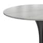 Leisuremod LeisureMod Verve Collection 36 Round Dining Table, Black Base with Sintered Stone White Top, , large