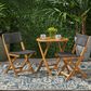 Hearth and Haven Hillside 3-Piece Outdoor Bistro Set in Brown and Black, , large