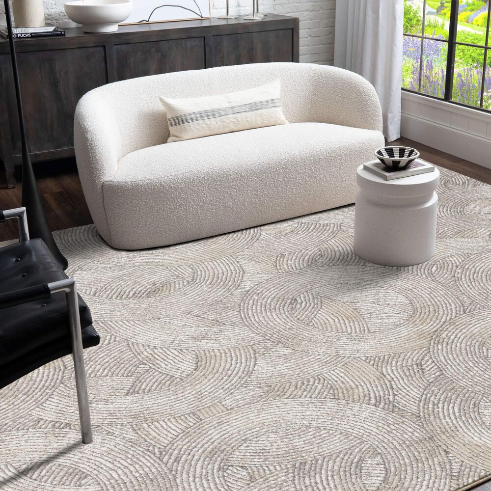 Stacy Garcia Home Rendition Olympia 8&#39; x 11&#39; Dim Grey Area Rug, , large