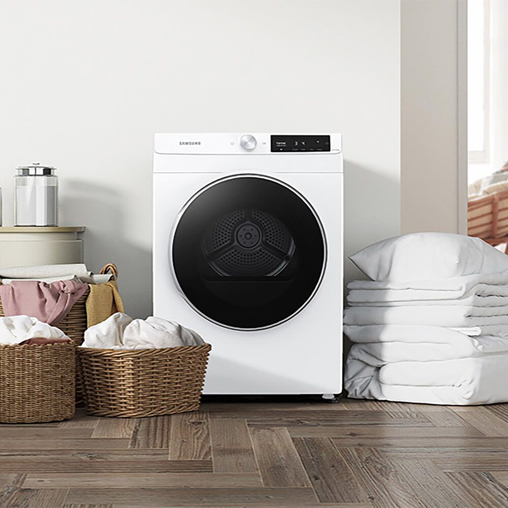 Samsung 4.0 Cu. Ft. Smart Front Load Electric Dryer in White, , large