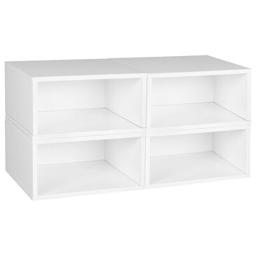 Regency Global Sourcing Niche Cubo 4-Piece Storage Cube Set in White Wood finish, , large