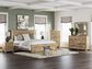 Ashley Makidern 4-Piece King Panel Bedroom Set in Natural Brown, , large
