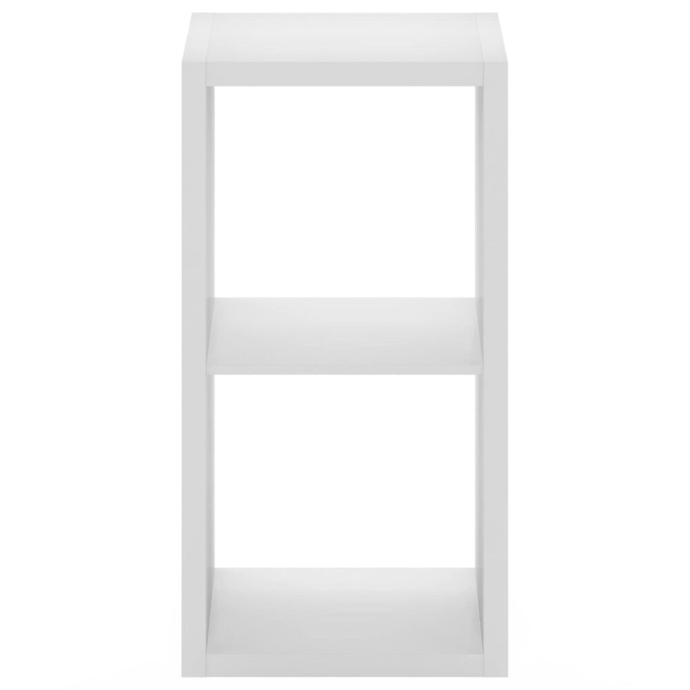 HOMLUX 2-Cube Reversible Open Back Bookshelf in White, , large