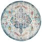 Safavieh Madison MAD447K 5" Round Navy and Light Blue Area Rug, , large