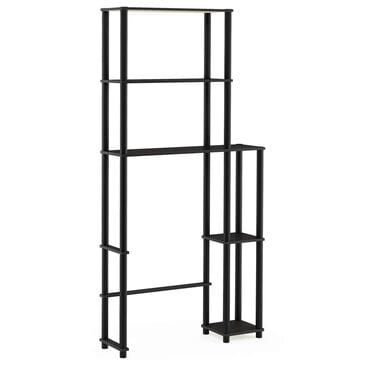HOMLUX Turn-N-Tube 5-Shelf Toilet Space Saver in Espresso and Black, , large