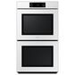 Samsung Bespoke Bespoke 30" Double Electric Wall Oven with Convection in White Glass, , large