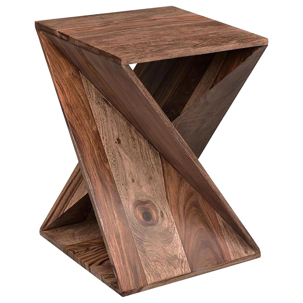 Shell Island Furniture Sheesham Accent Table in Nut Brown, , large