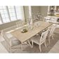 Ashley Trestle Dining Table and Chairs in Antique White and Brown, , large