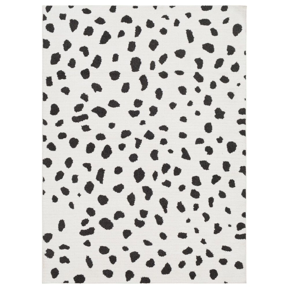 Surya Moroccan Shag Black and White 7&#39;10&quot; x 10&#39;2&quot; Area Rug, , large
