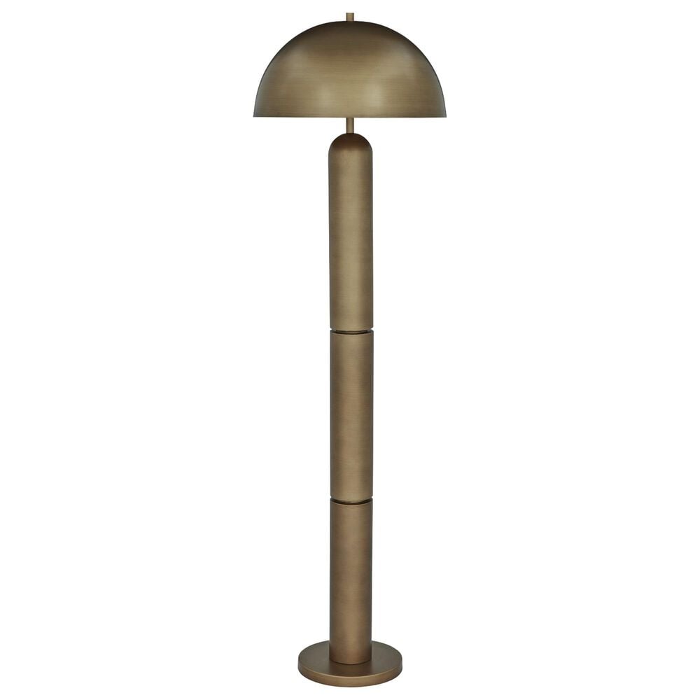 Ashley Wendfield Metal Floor Lamp in Antique Gold, , large