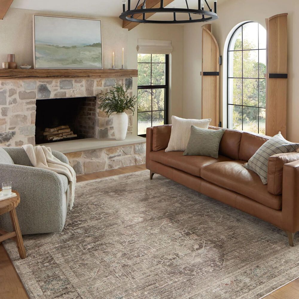 Magnolia Home Millie 5&#39;3&quot; x 7&#39;6&quot; Charcoal and Dove Area Rug, , large