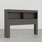 Lemoore Essential Full/Queen Bookcase Headboard in Storm Grey, , large