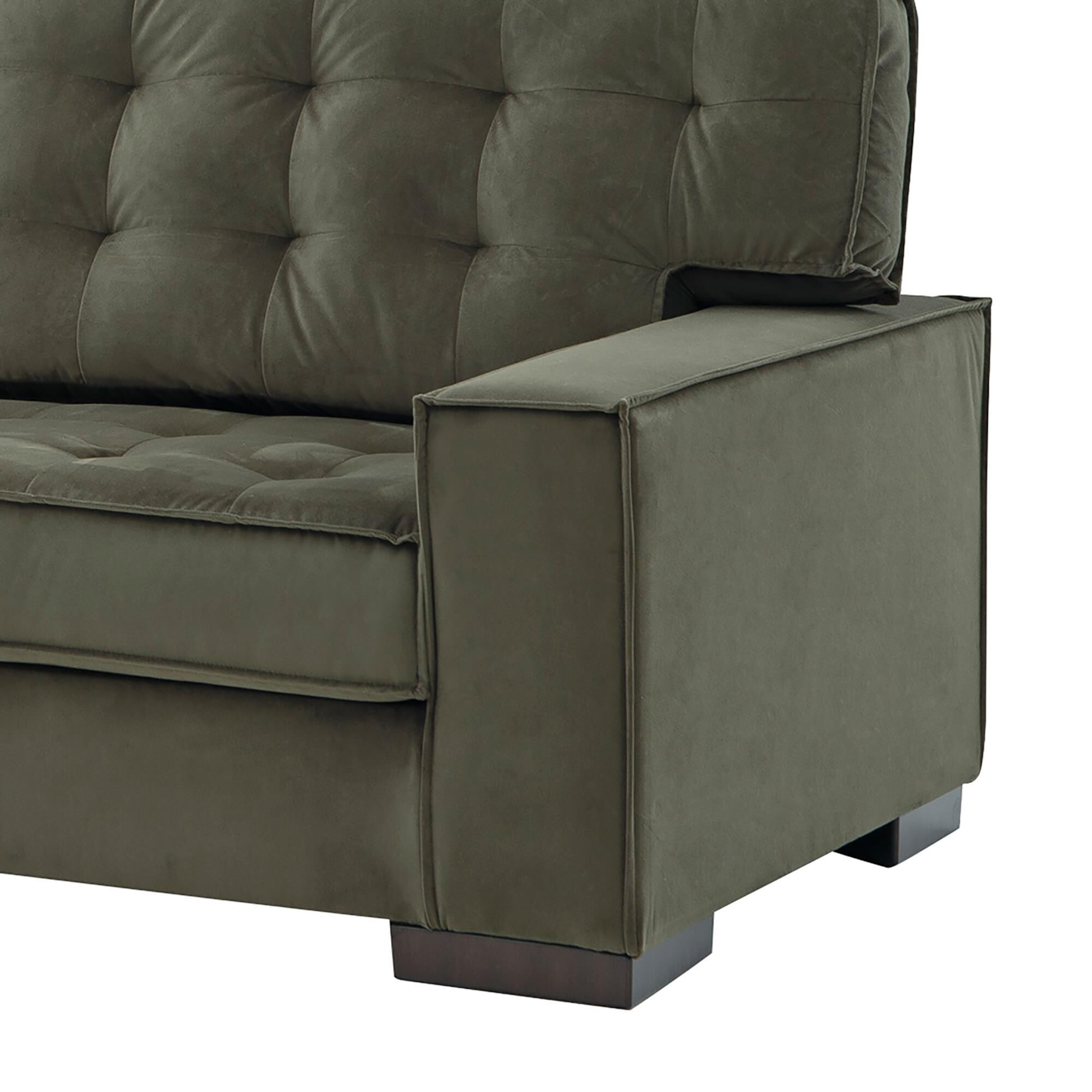 Ashley Caspian-Town 2-Piece Left Facing Sectional with Chaise in Olive