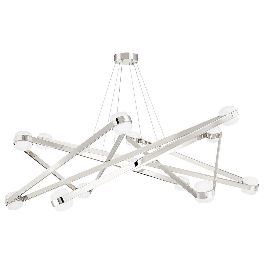 Hudson Valley Lighting Orbit 12-Light Chandelier in Polished Nickel, , large