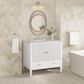 James Martin Vanities Myrrin 36" Vanity in Bright White with 3 cm Victorian Silver Quartz Top, , large