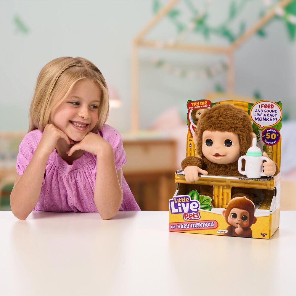 Bluey My Baby Monkey Mango Plush in Brown, , large