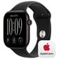 Apple Watch Series 12 (GPS) 46mm Black Aluminum Case with Black Sport Band - M/L and 2-Year AppleCare+, , large