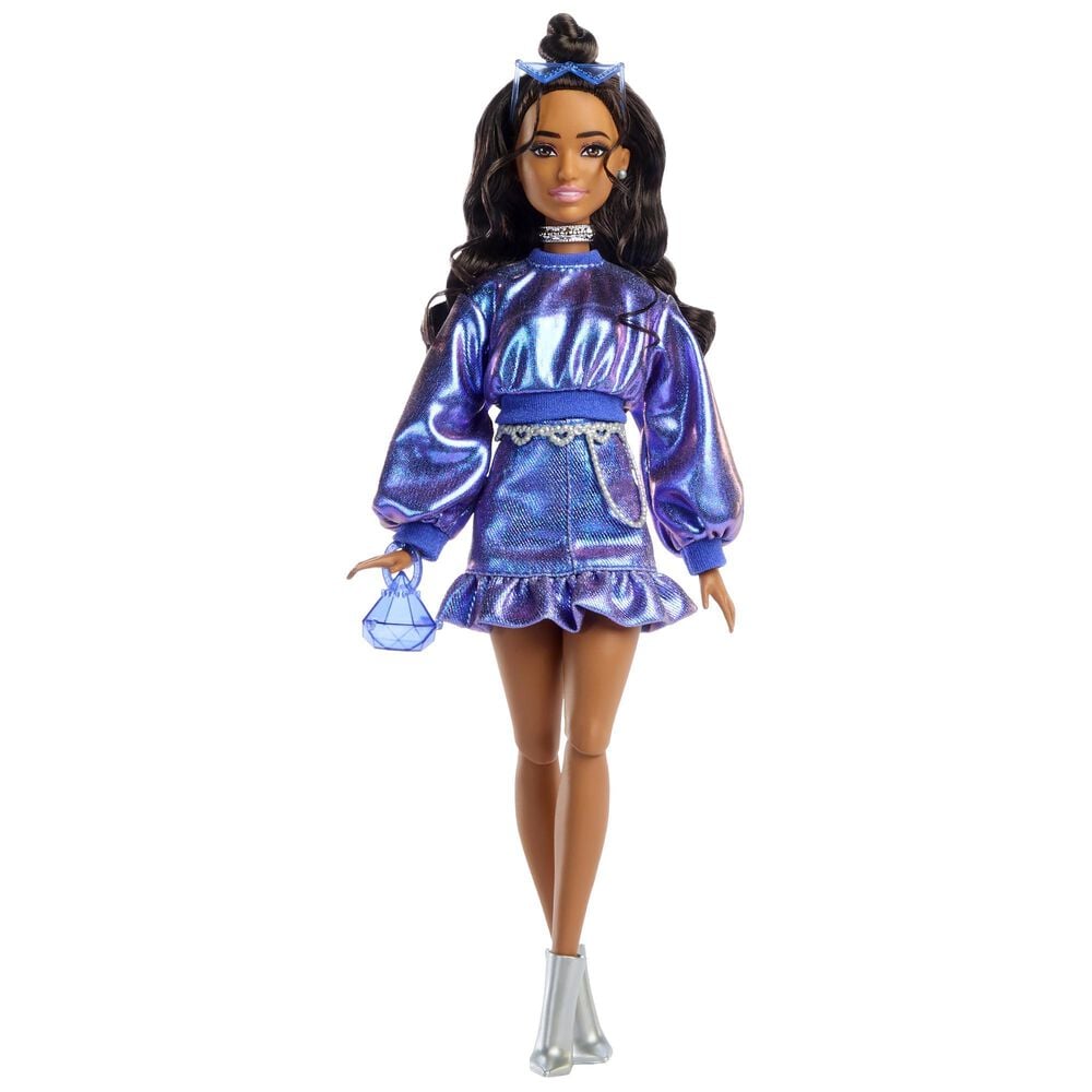 Barbie Deluxe Style - Metallic Outfit Doll No. 7 in Icy Blue, Brown and Silver, , large