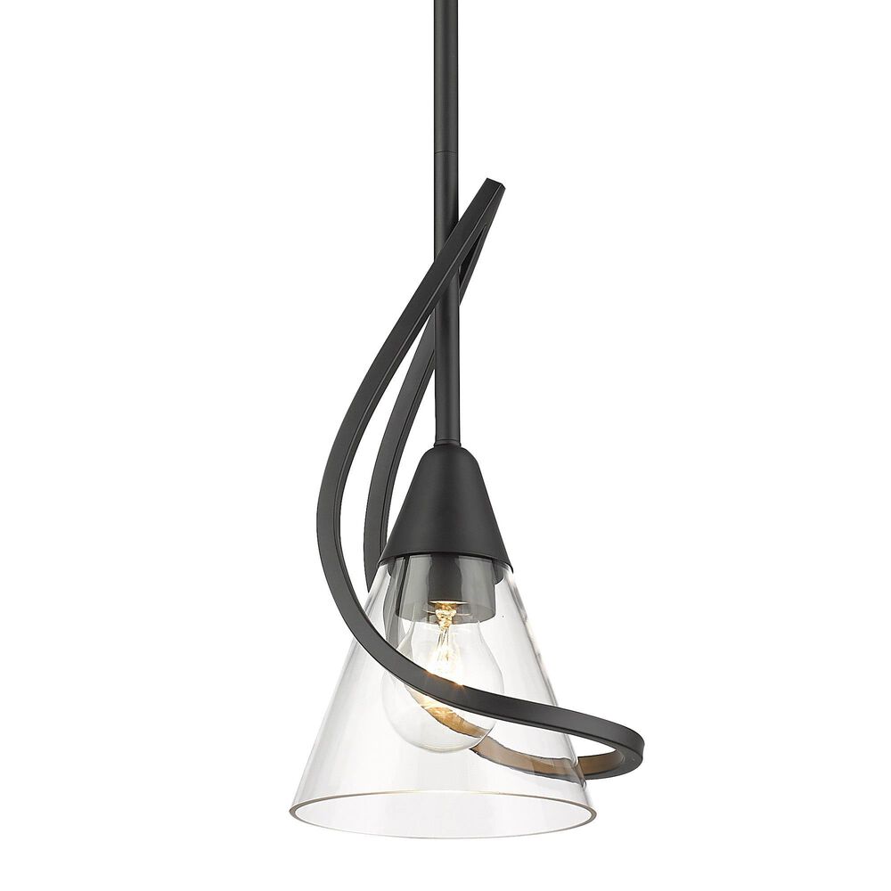 Golden Lighting Olympia Mini Pendant in Matte Black, , large
