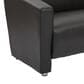 OSP Home Stationary Loveseat with Silver Legs in Black, , large