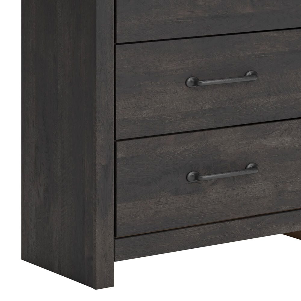 Ashley Hollivern 5-Drawer Chest in Dark Gray, , large
