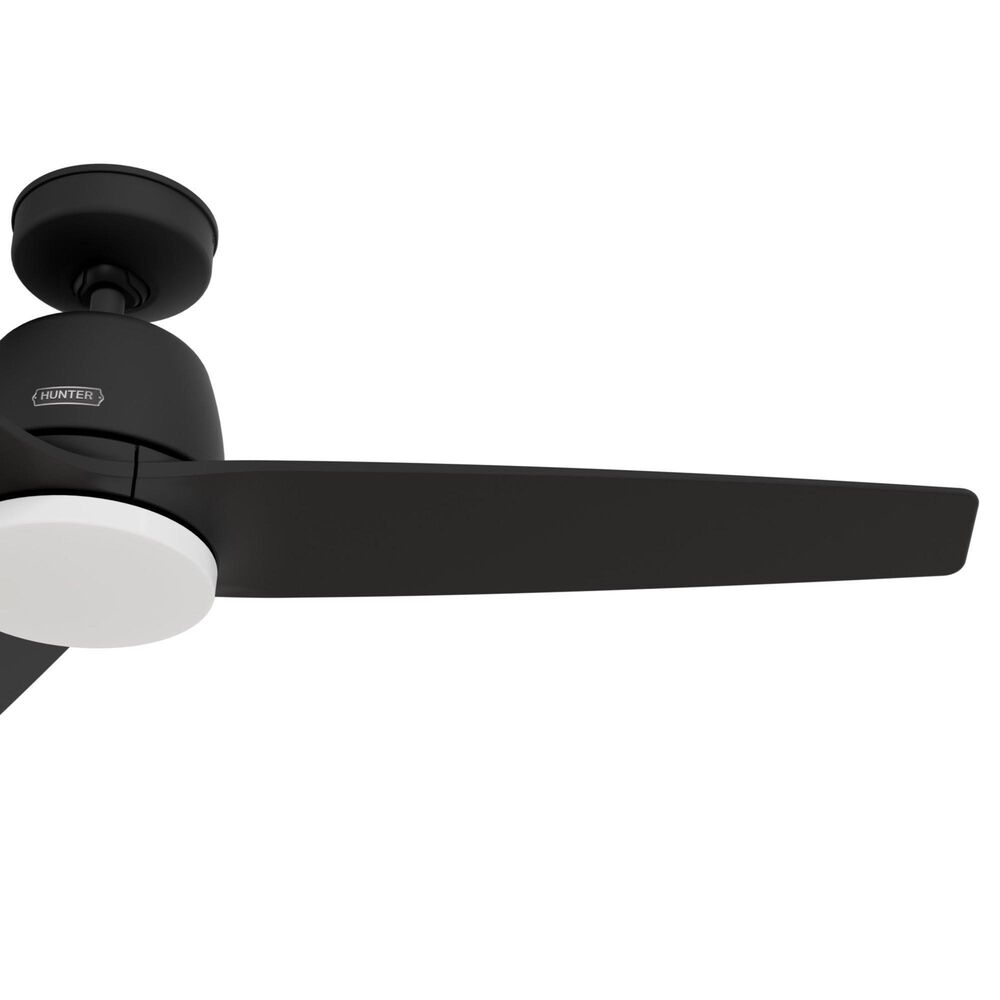 Hunter 52&quot; Malden Matte Black Ceiling Fan with LED Light Kit and Handheld Remote, , large