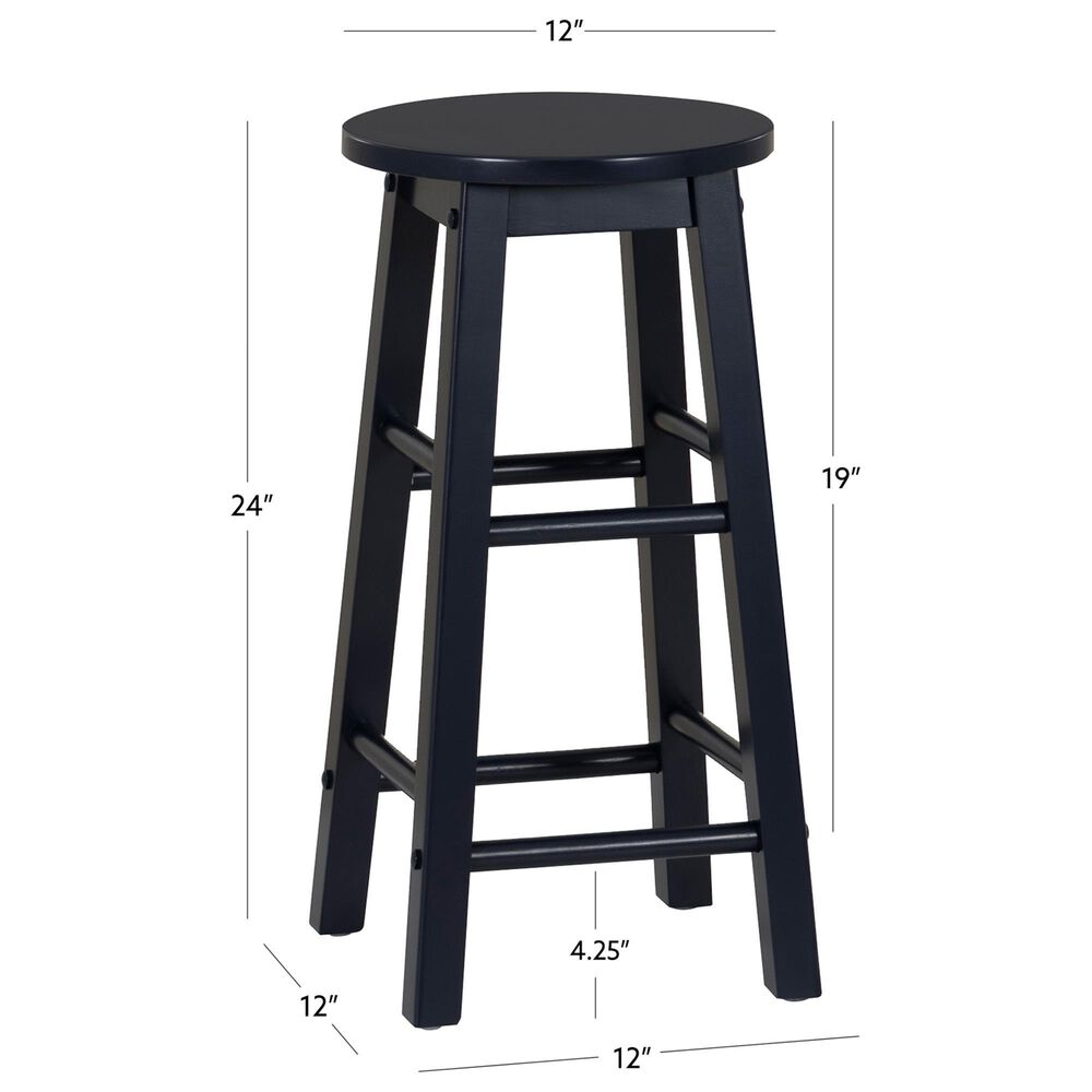 Linon Home Decor Abby 24" Counter Stool in Navy, , large