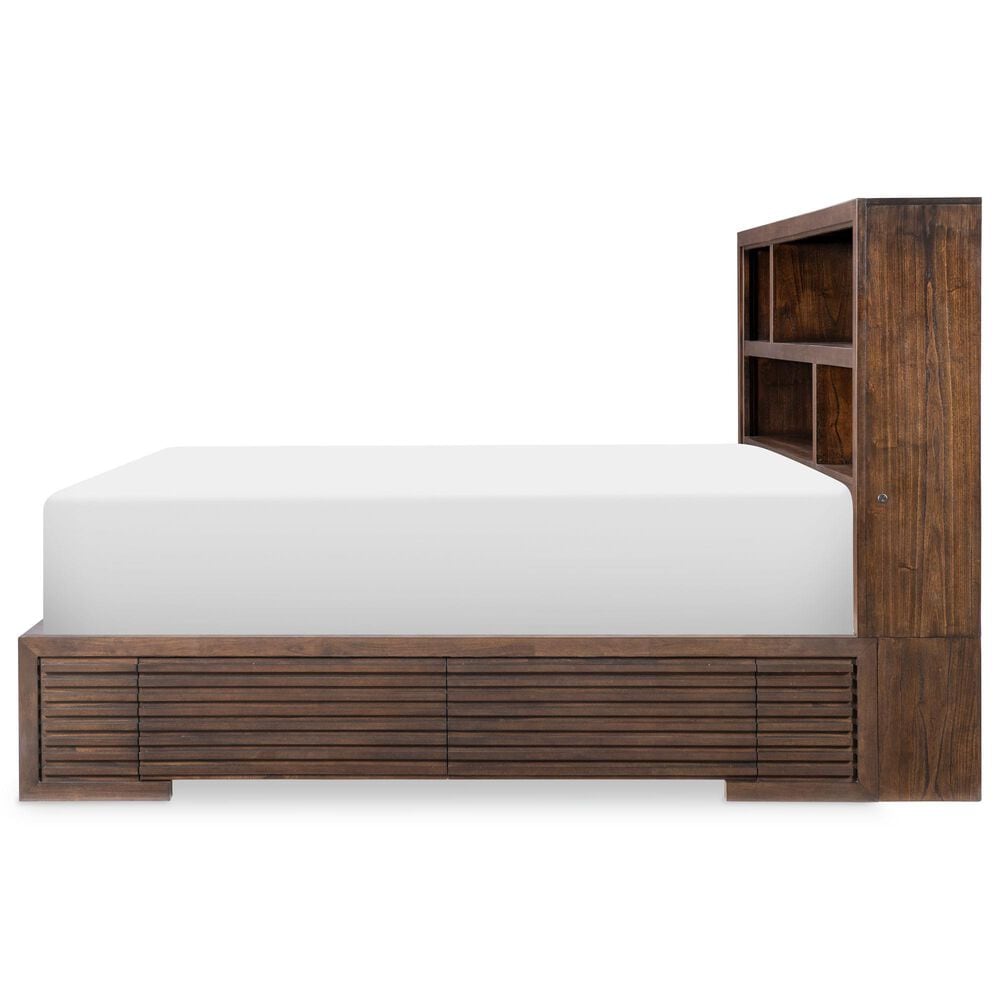 Legacy Classic Architect 3-Piece King Bookcase Bedroom Set in Onyx with LED Lighting, , large