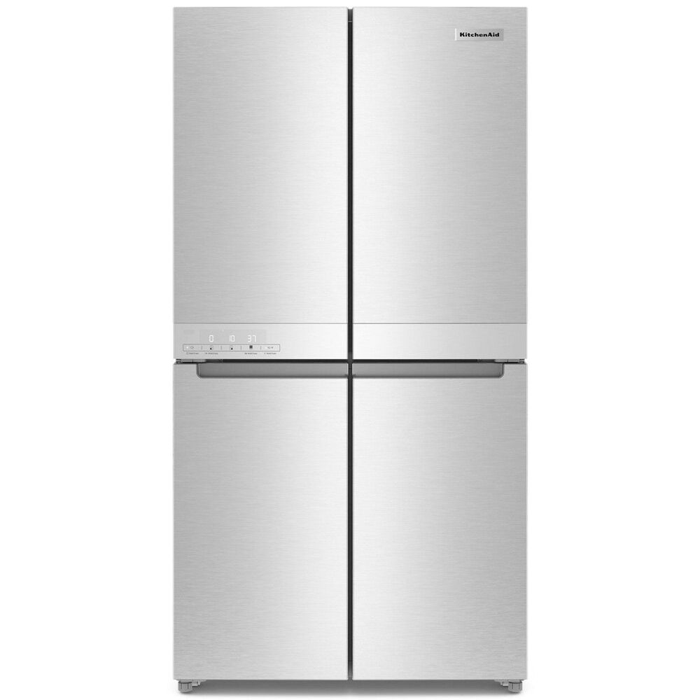 KitchenAid 19.4 Cu. Ft. Counter-Depth 4-Door Refrigerator with PrintShield Finish Metallic Steel, , large