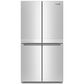 KitchenAid 19.4 Cu. Ft. Counter-Depth 4-Door Refrigerator with PrintShield Finish Metallic Steel, , large