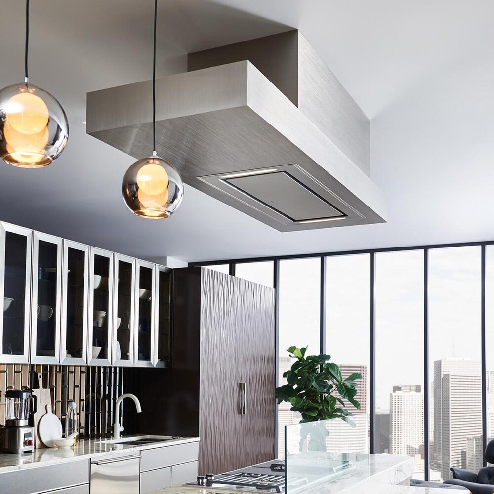 Wolf 48&quot; Ceiling Mounted Hood in Stainless Steel, , large