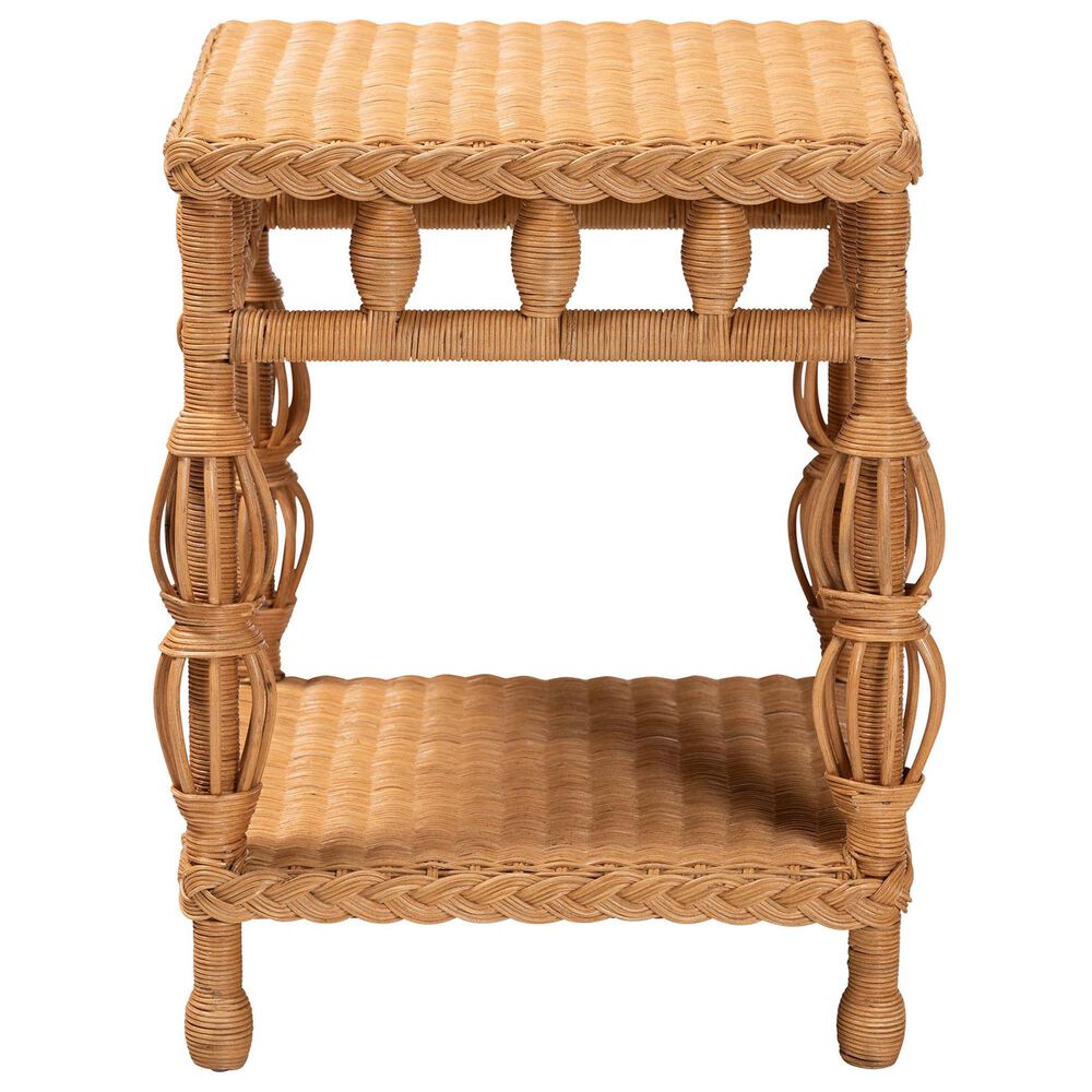 Baxton Studio Dolby End Table in Light Honey, , large