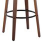 LumiSource Lombardi 30" Swivel Barstool with Espresso Faux Leather Upholstery in Walnut and Black (Set of 2), , large
