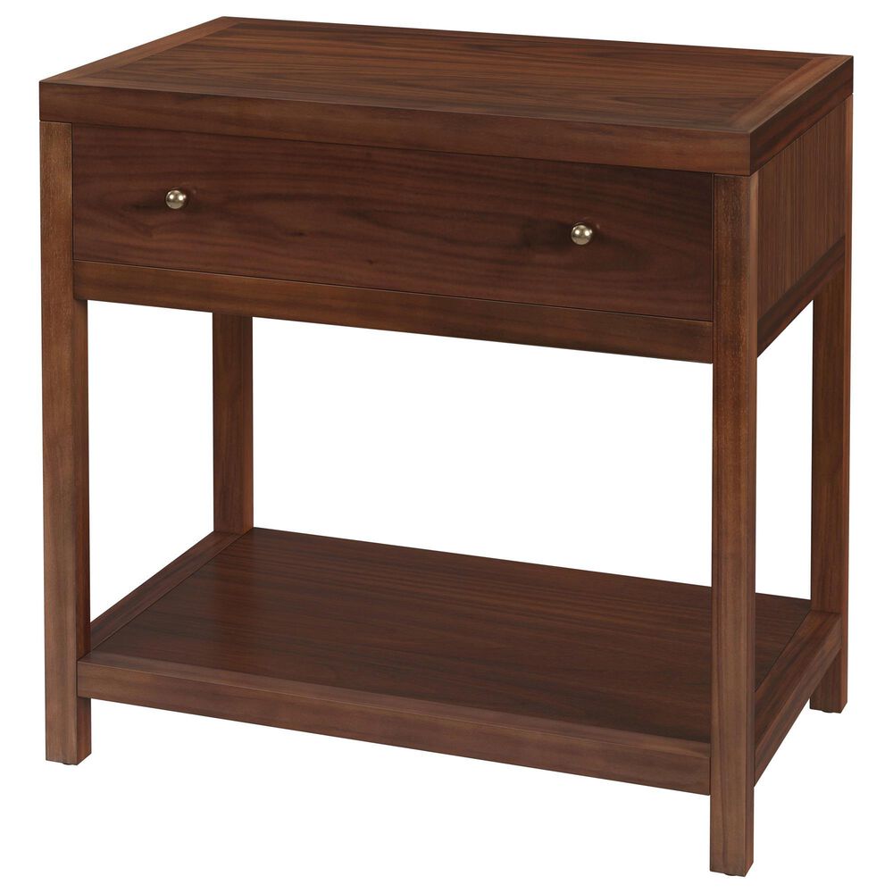 Butler Specialty Company Nora 1-Drawer 30" Nightstand in Walnut Brown, , large